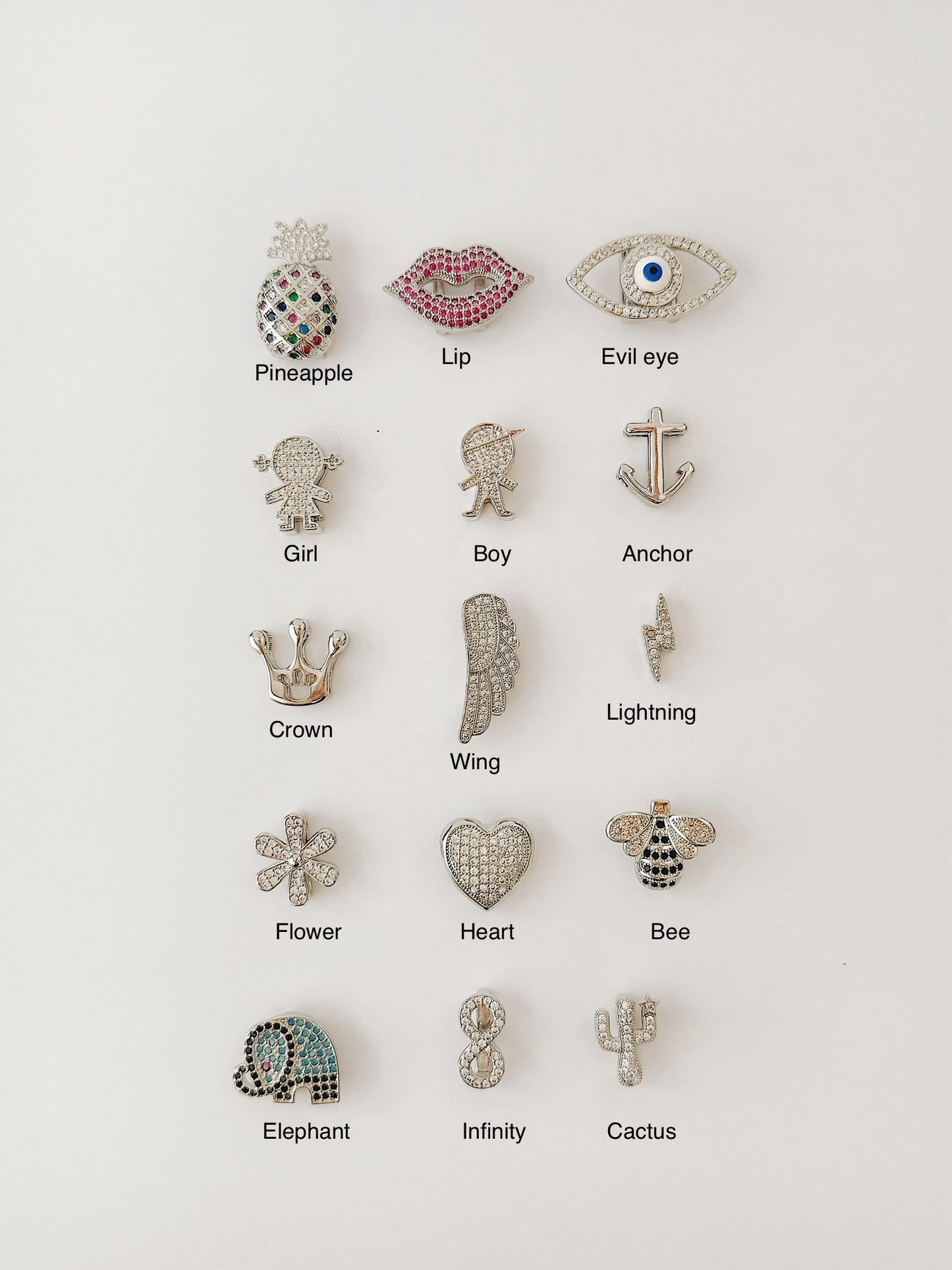 Charm for mesh bracelet
