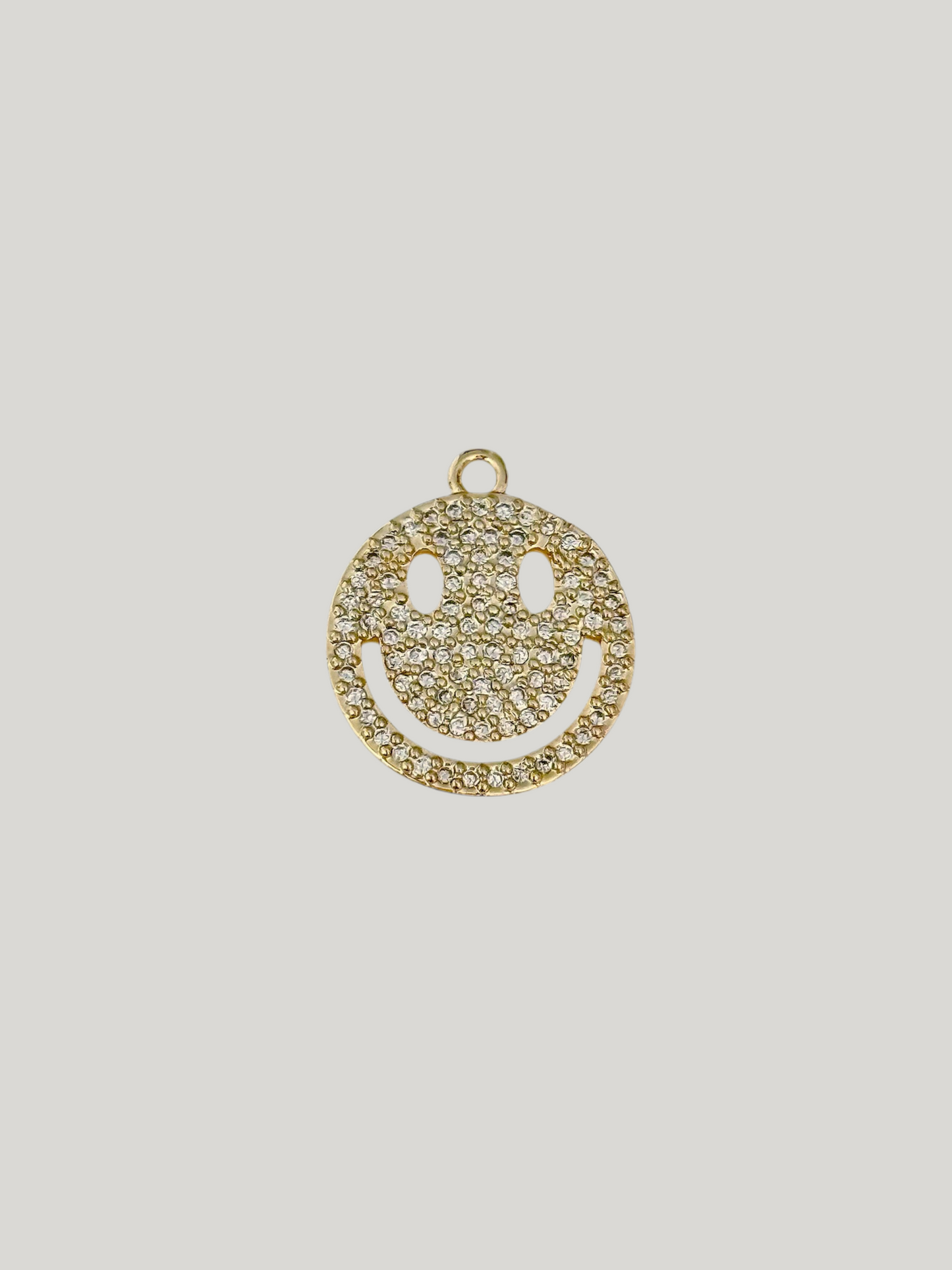 Sparkle happy face charm