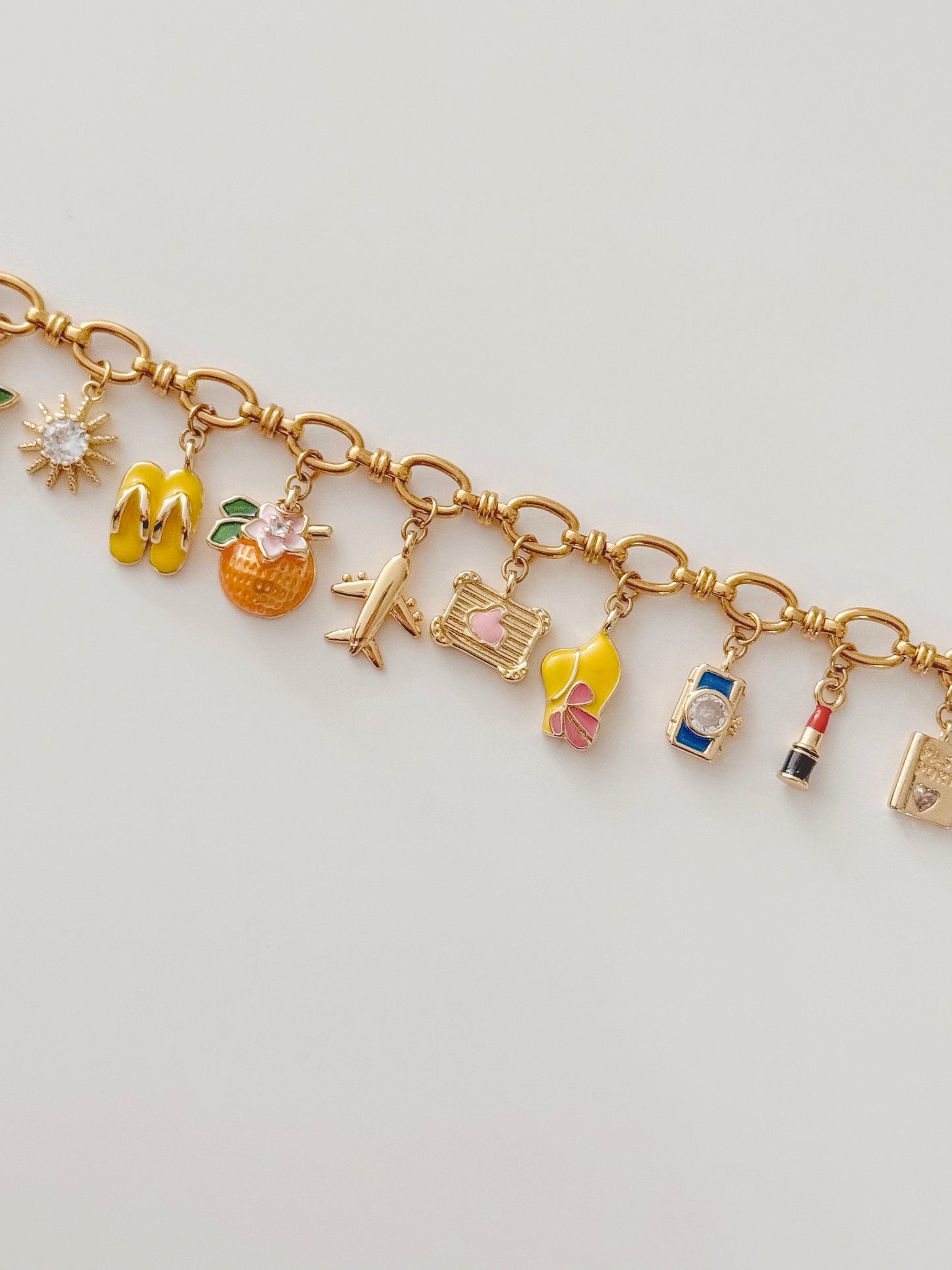 Vacation charms bracelet