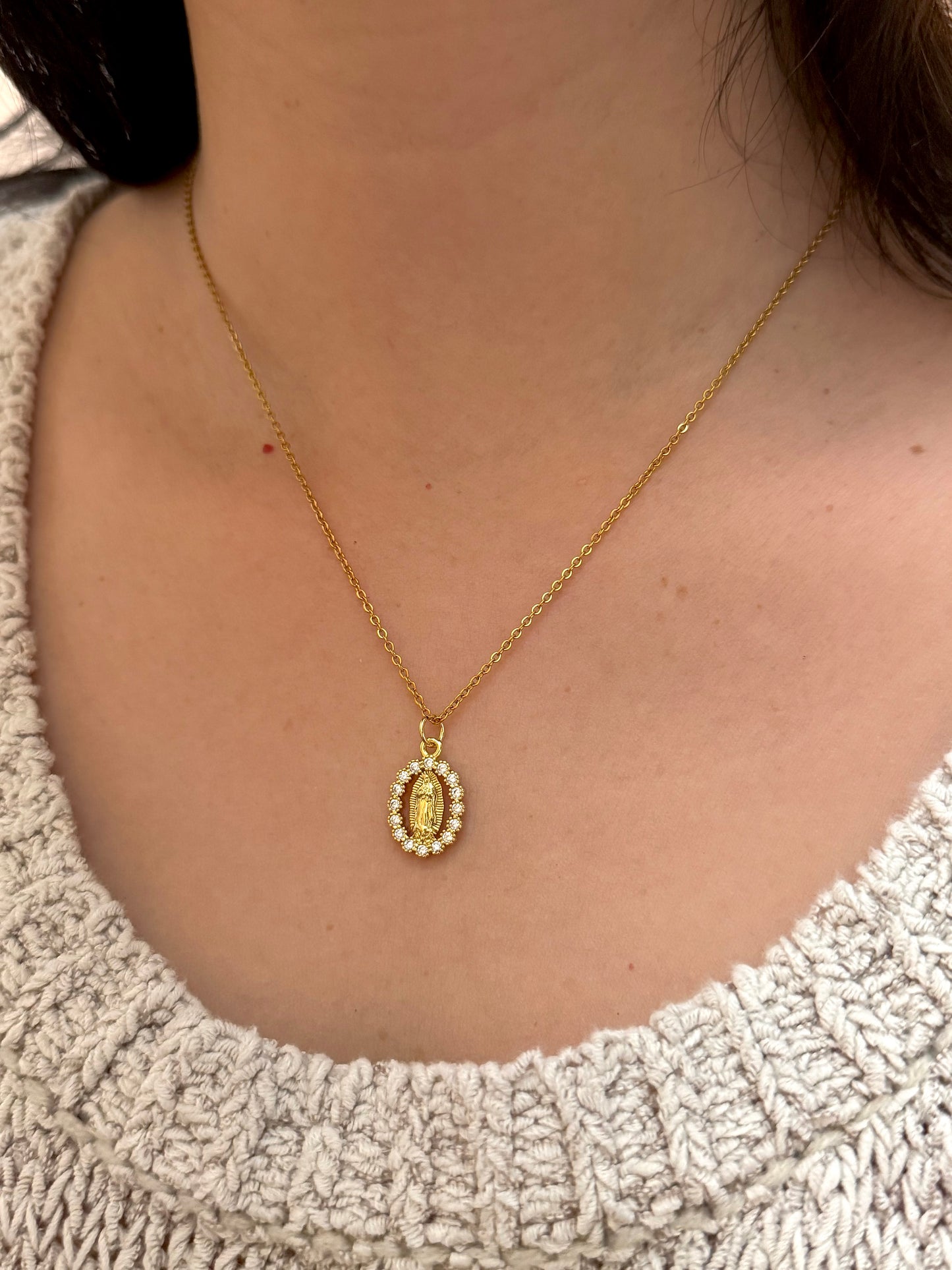 Virgin Mary necklace