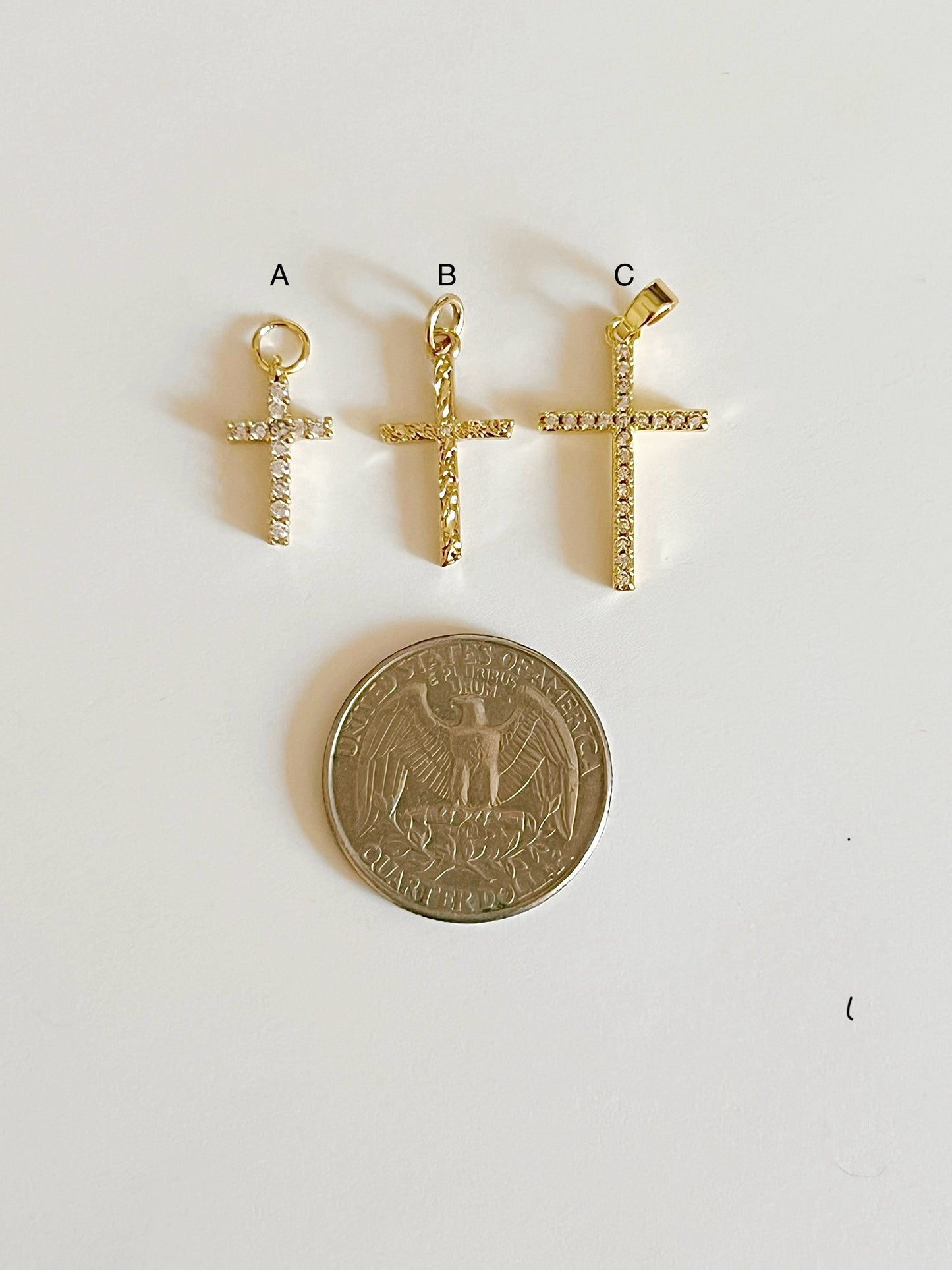 Sparkle cross Charm