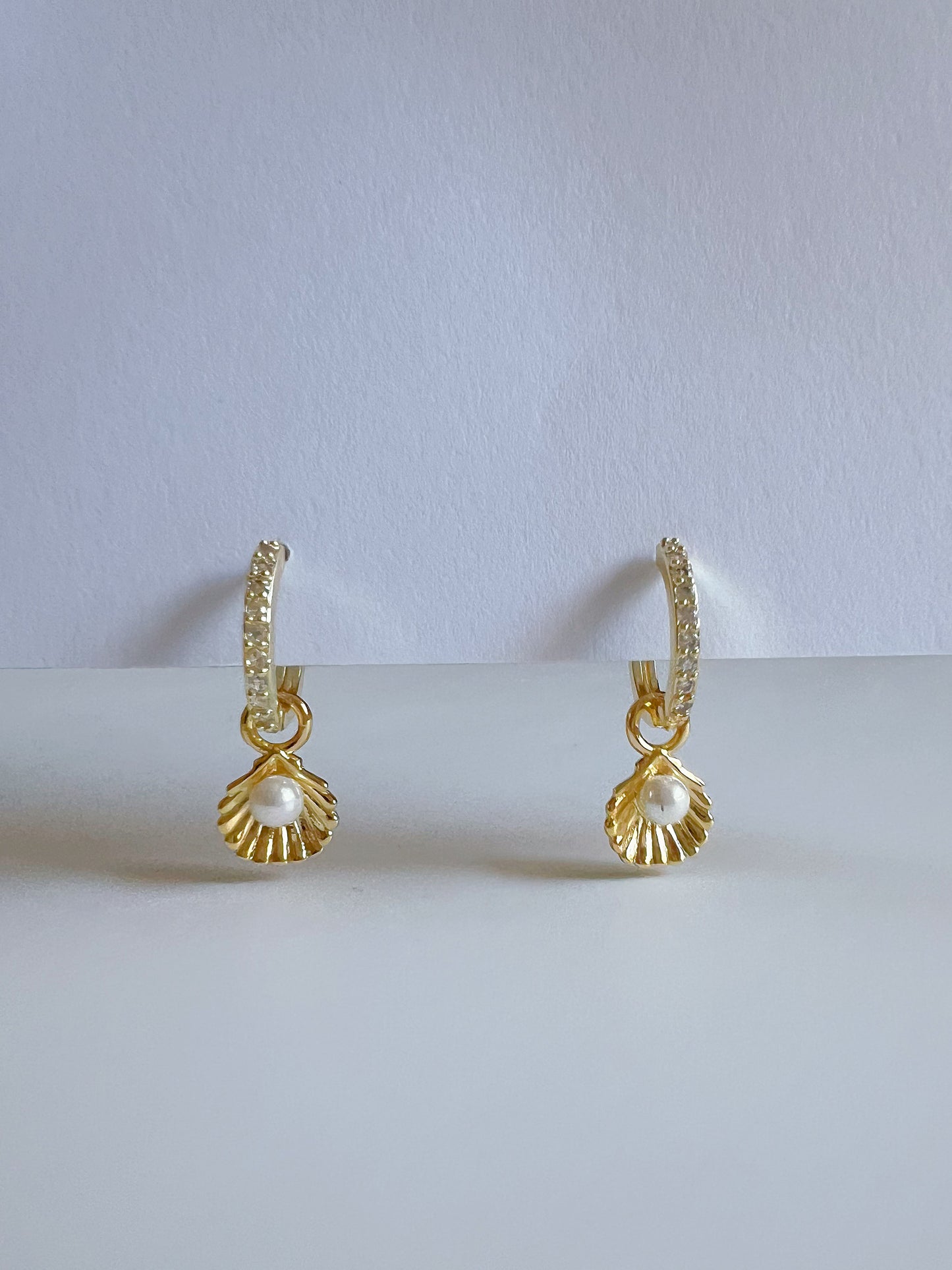 Seashell Huggies Earrings