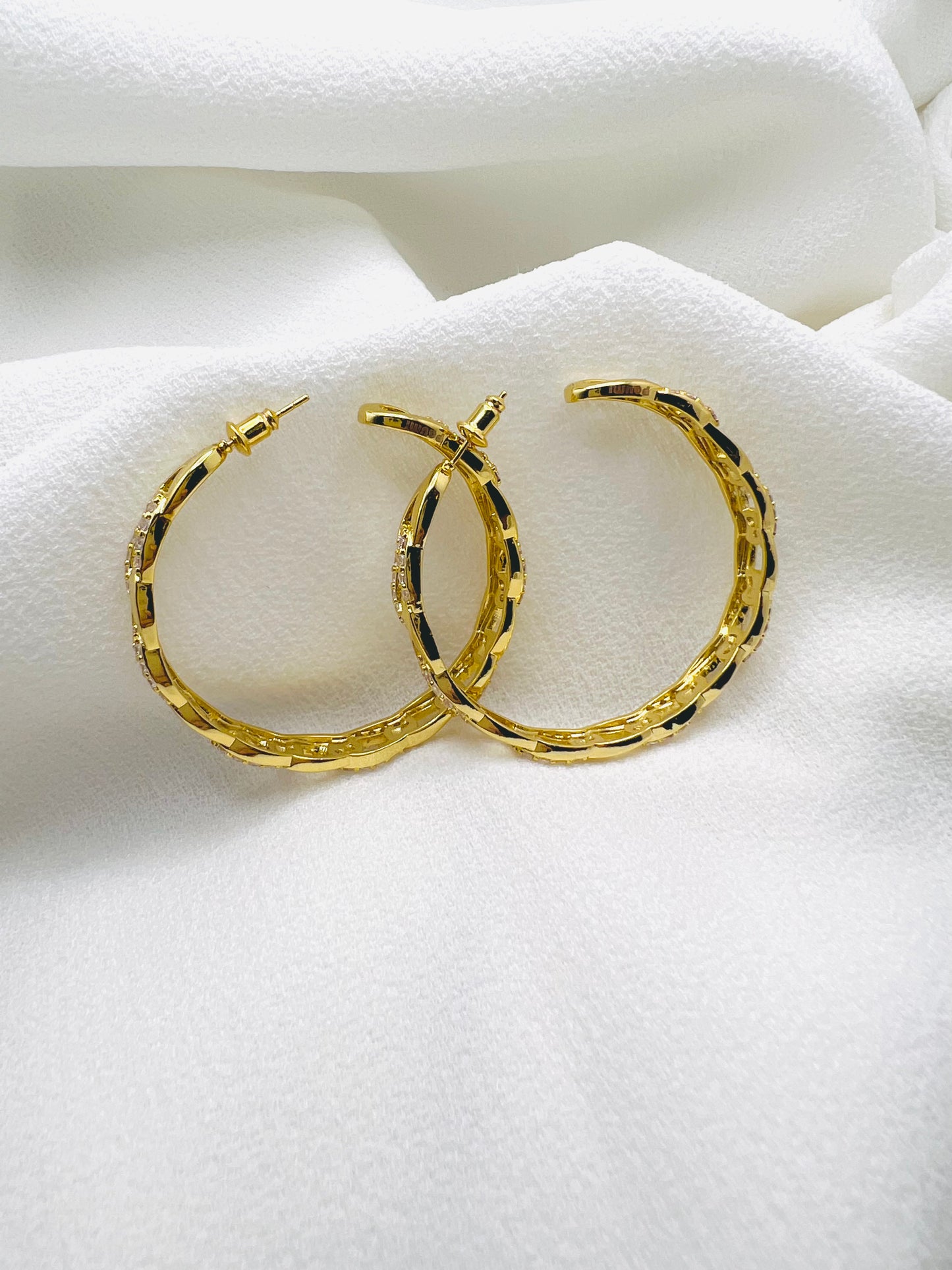 Chain Hoop Earrings - Paumi