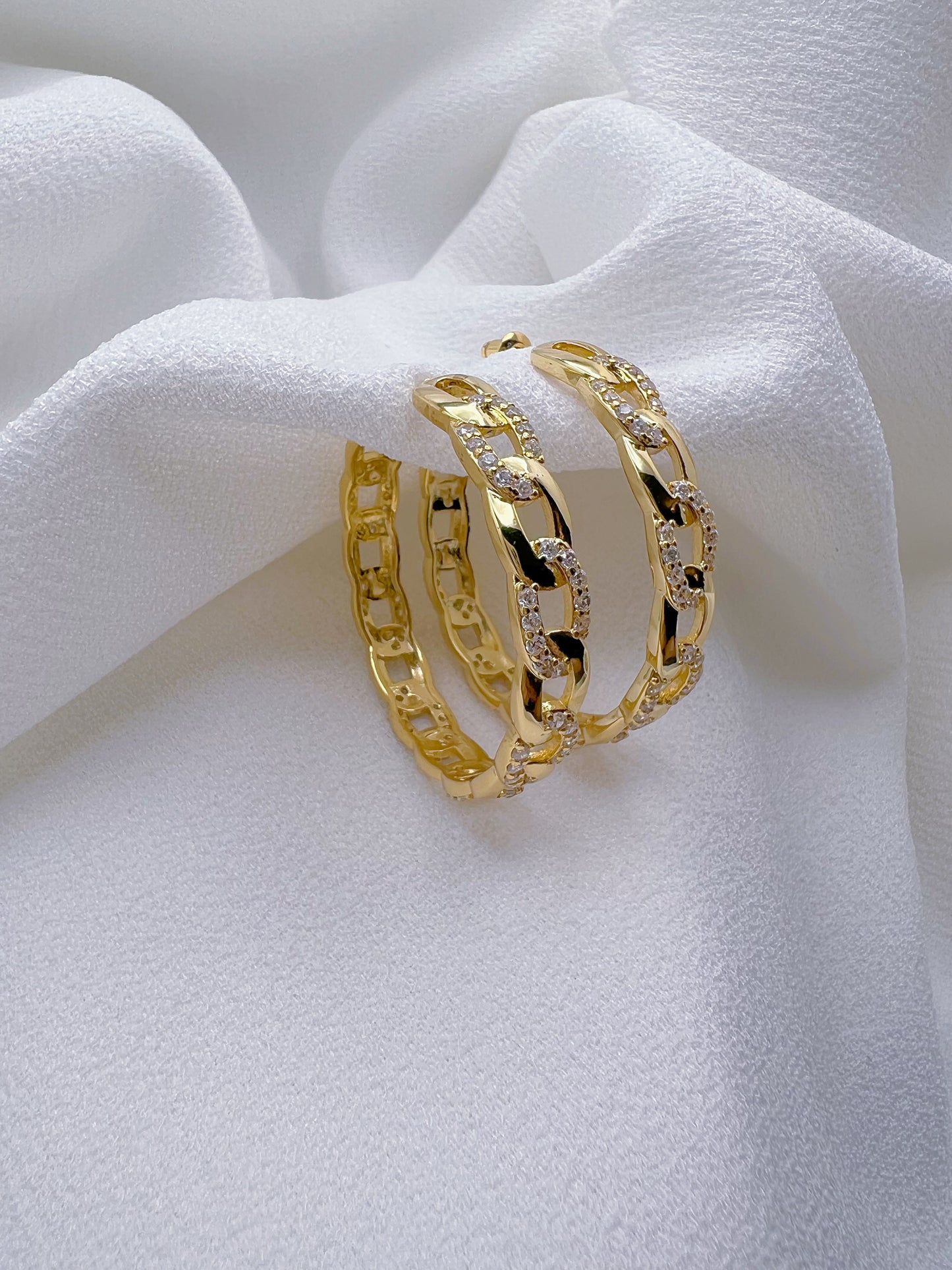 Chain Hoop Earrings - Paumi