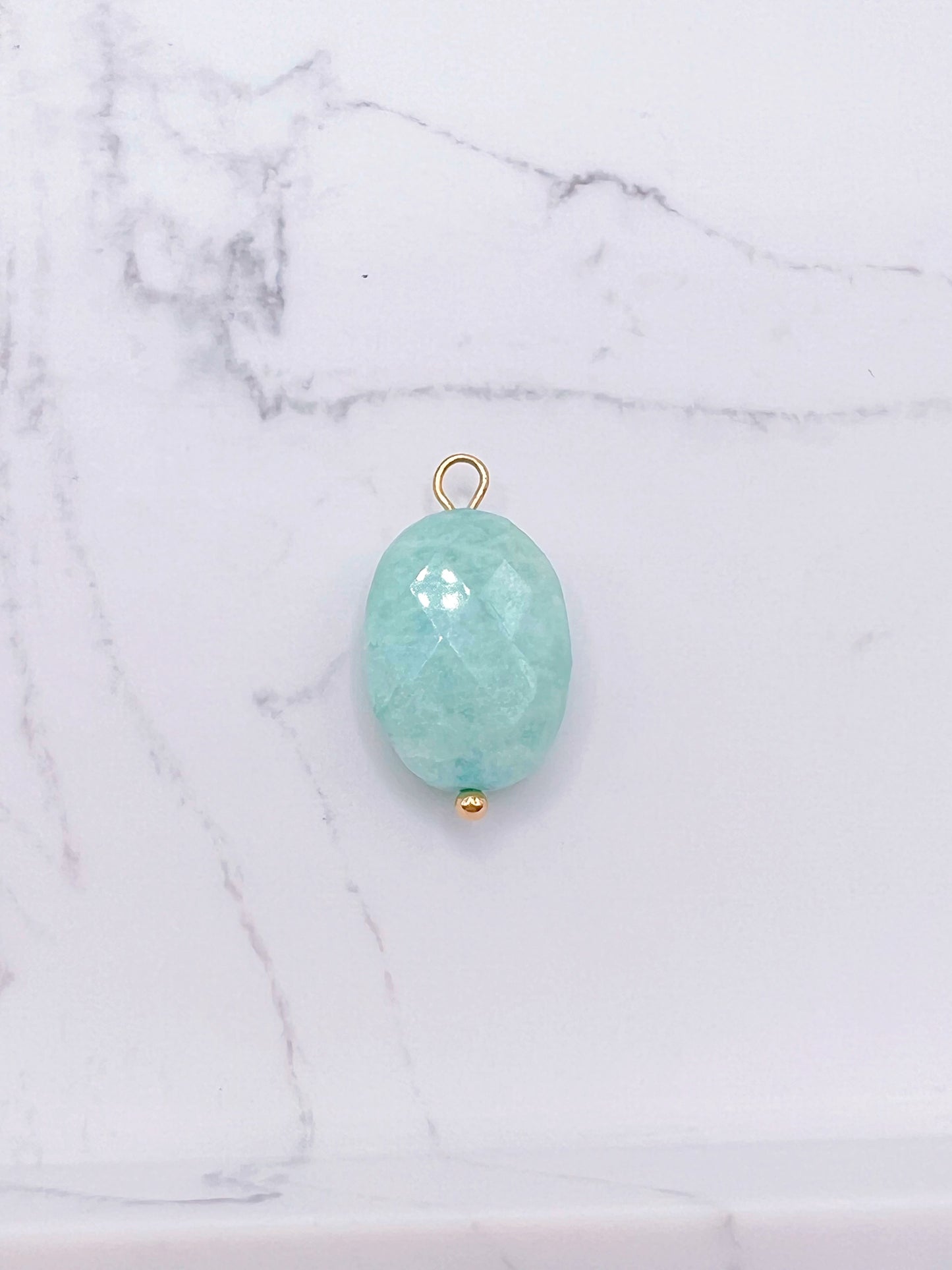 Amazonite oval charms