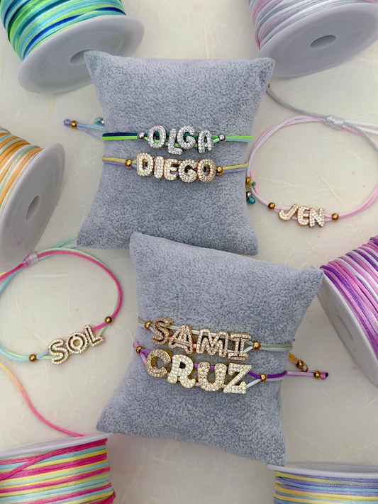 Gradient name bracelet