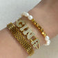 Name slider bracelet