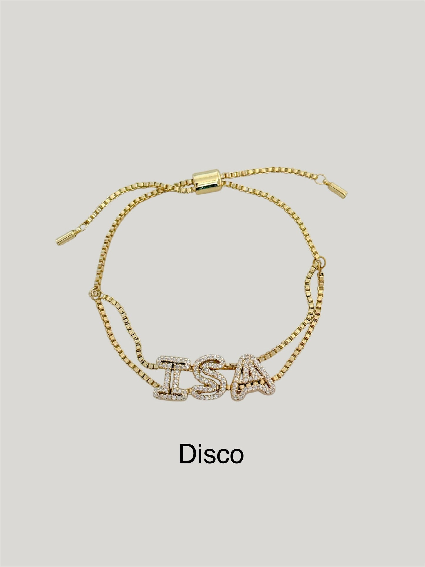 Name slider bracelet