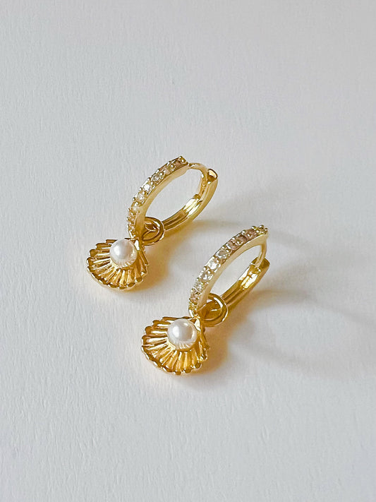 Seashell Huggies Earrings