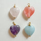 Crystal heart charms