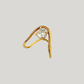 Irregular shape solitaire ring