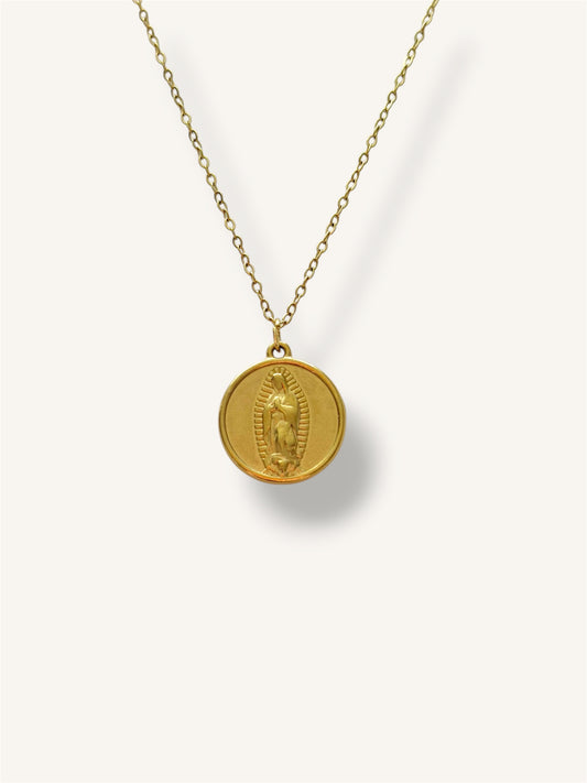 Virgin medallion necklace