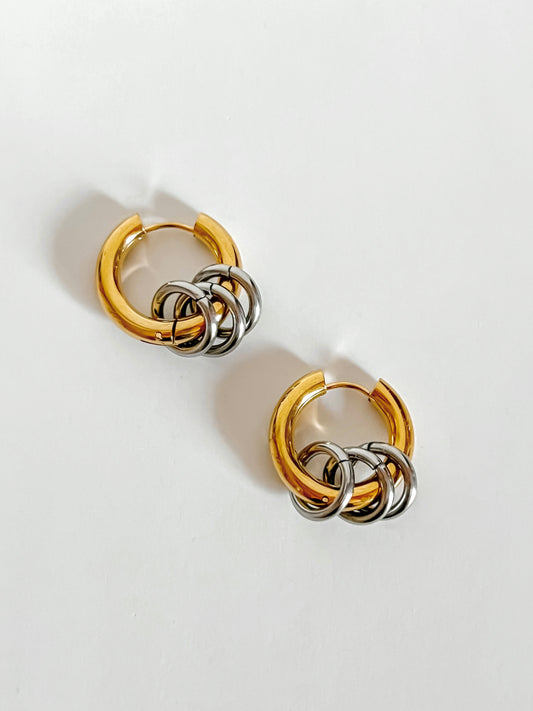 Together hoop earrings