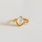 Pear solitaire ring