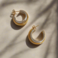 Two Tone Hoop Earrings