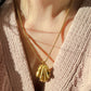 Curled leaf necklace