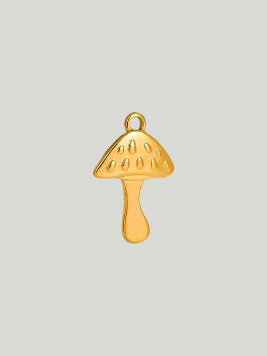 Golden mushroom charm