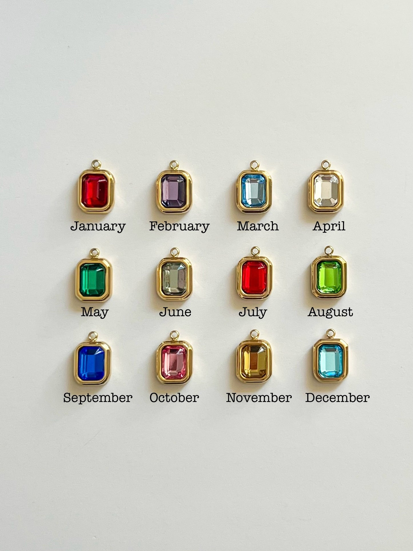 Birthstone charms