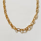 Long & short oval chain necklace