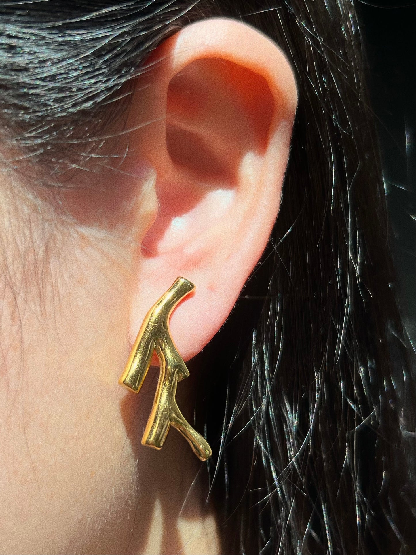 Branch coral earrings