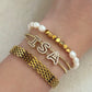 Name slider bracelet