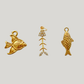 Sea life charms: fish