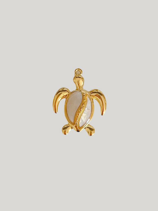 Enamel sea turtle charm