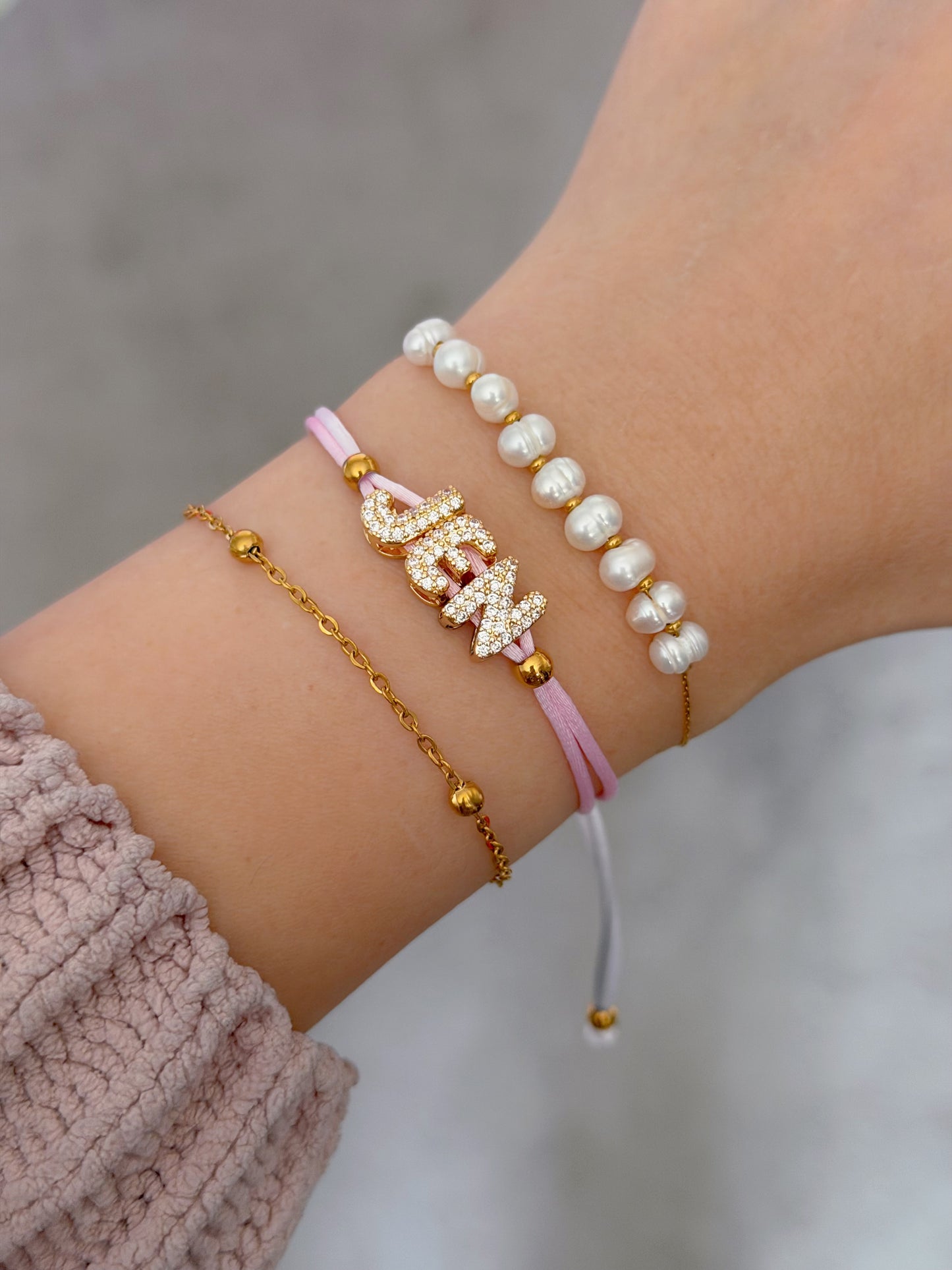 Gradient name bracelet