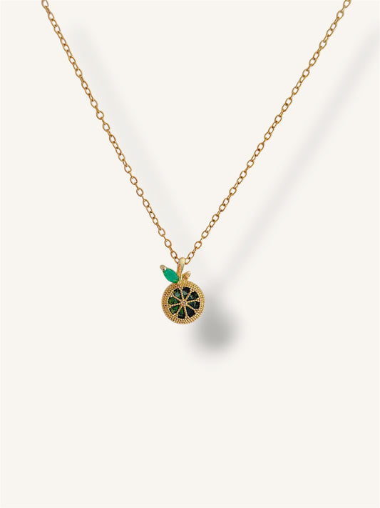 Green citrus necklace