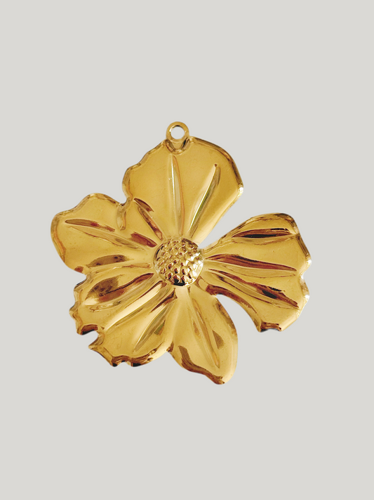 Big golden flower charm