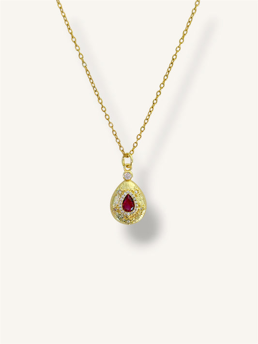 Ruby drop necklaces