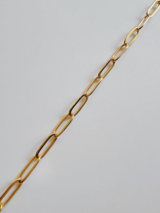 Paper clip chain necklace