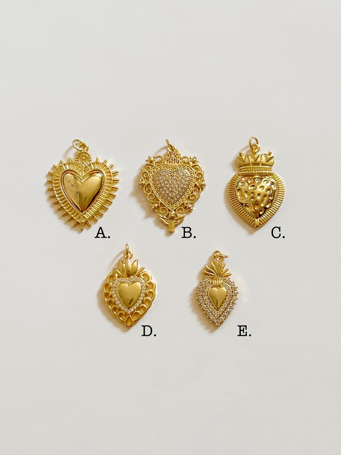 Golden heart charm