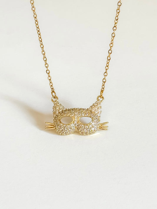 Cat mask necklace