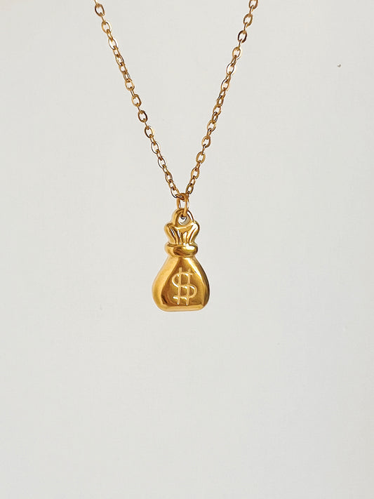 Money bag necklace