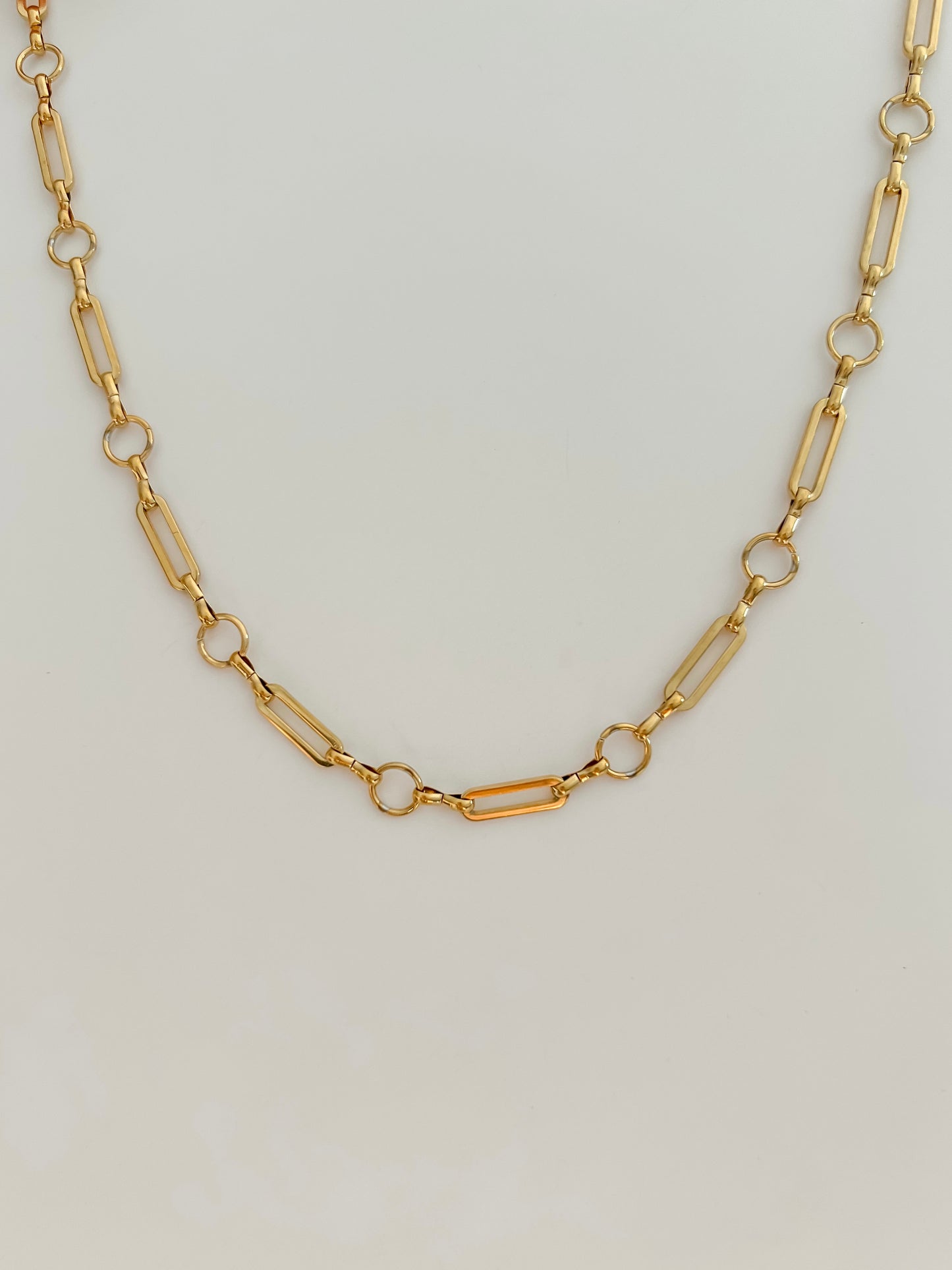 Long clip chain necklace