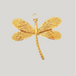 Big golden dragonfly charm