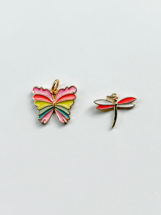 Enamel fly charms