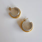 Two Tone Hoop Earrings