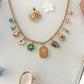 Sparkle pop color charms necklace