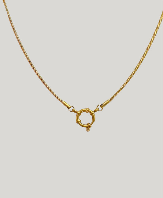 Round snake chain sailor necklace