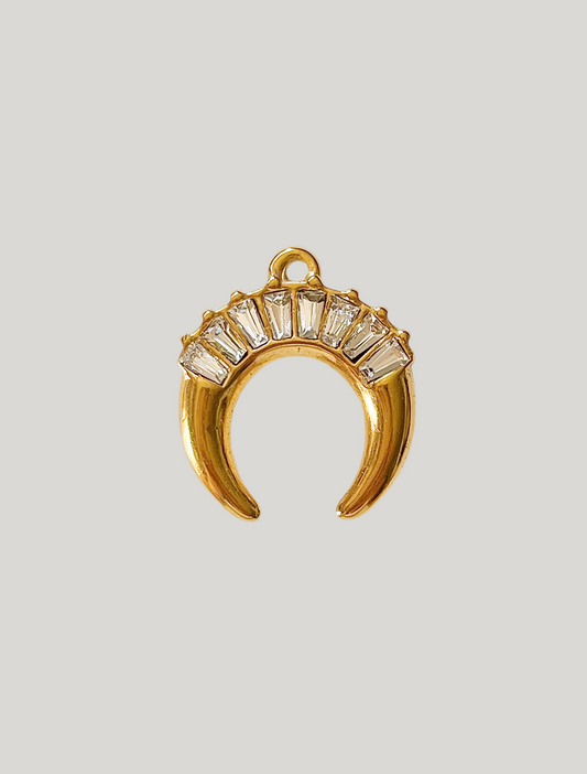 Zirconia crescent moon