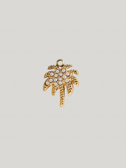 Sparkle palm tree charm