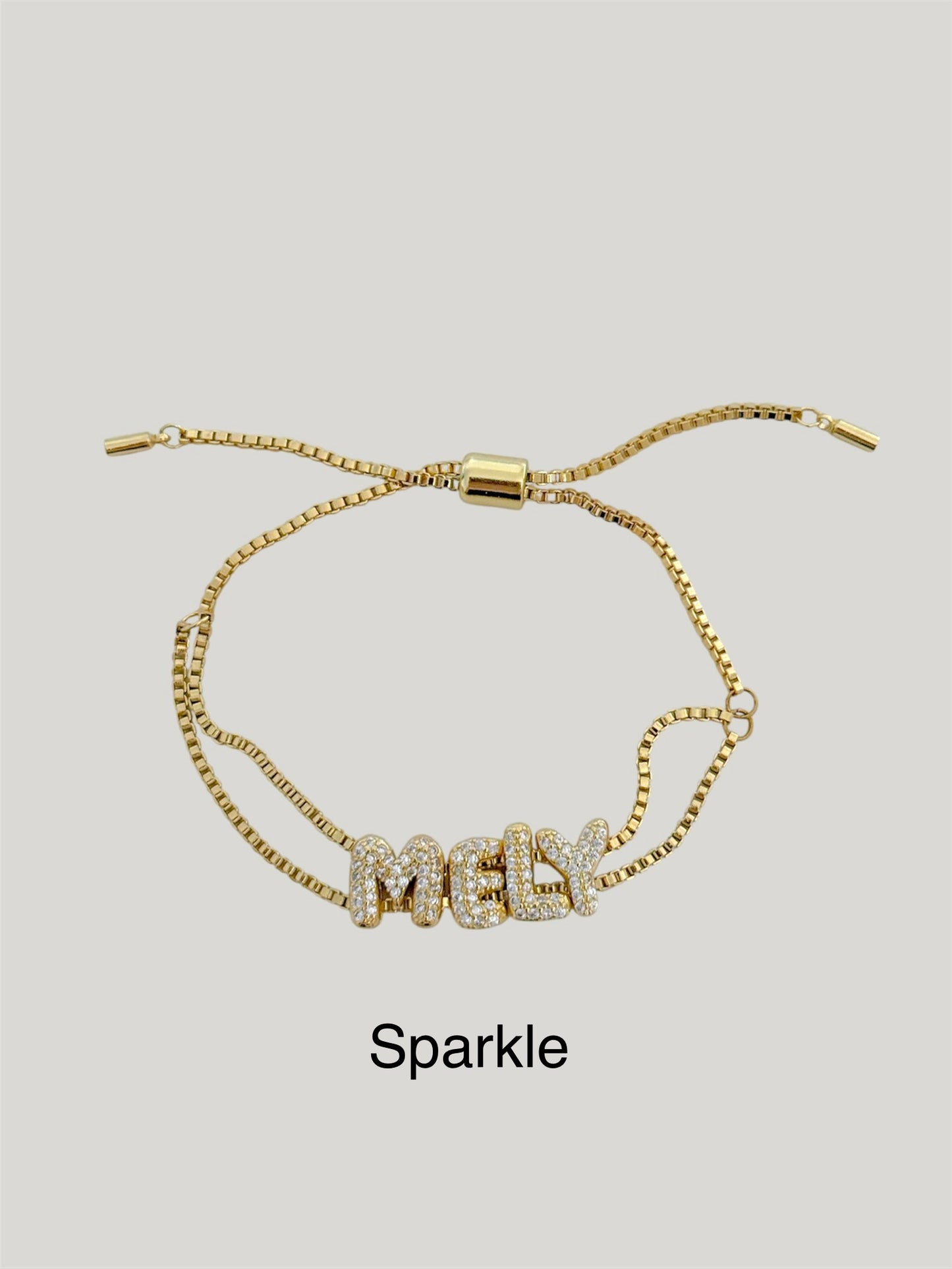 Name slider bracelet