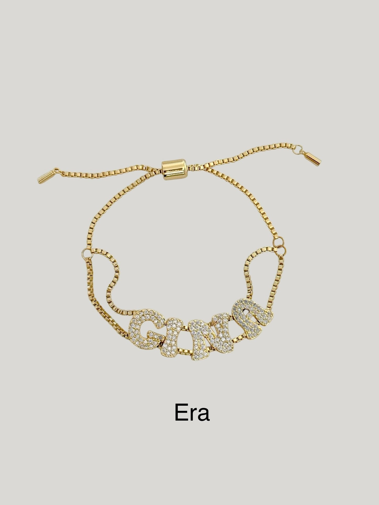 Name slider bracelet