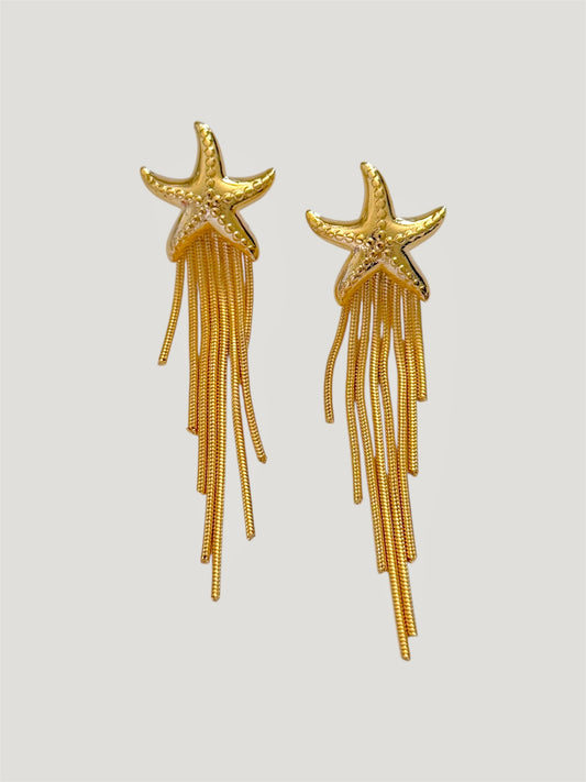 Sea star dangle earring