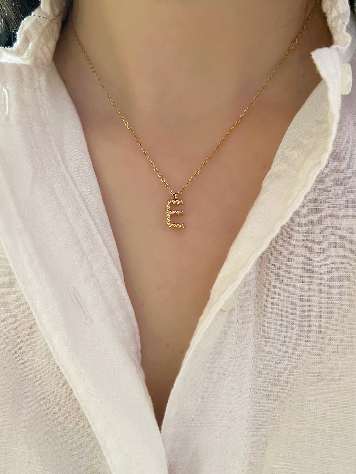 Twisted Initial Necklace