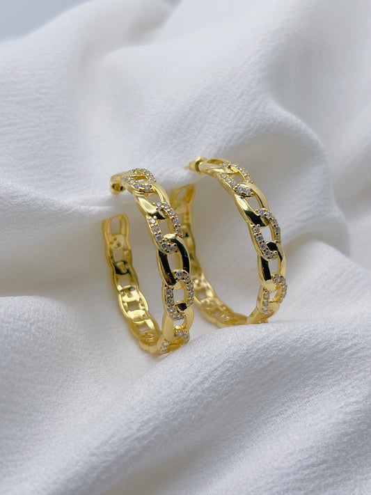 Chain Hoop Earrings - Paumi